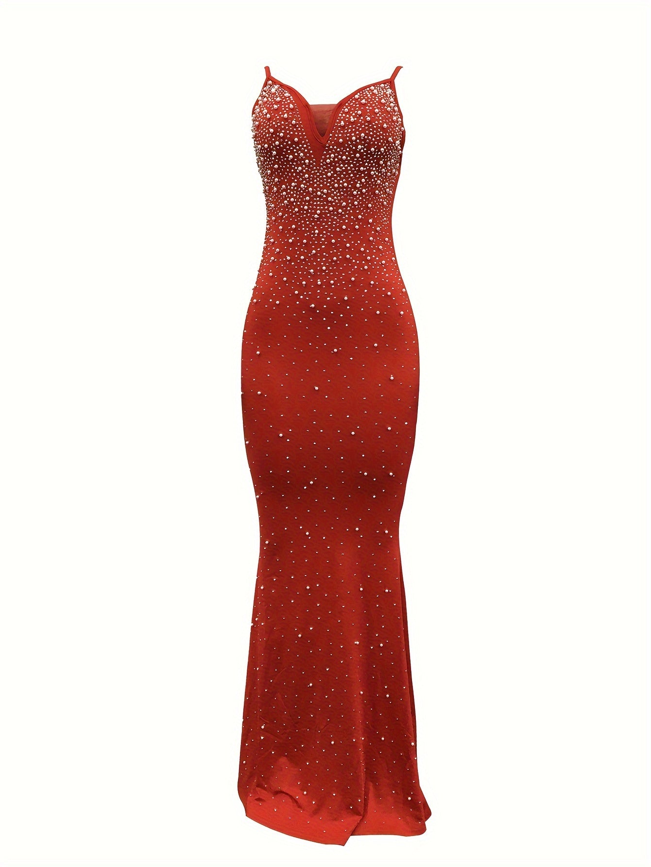 Women's Sexy Mermaid Evening Gown - Long Sleeve-Like Strapless Spaghetti Strap Sparkling Crystal-dorned Bodycon Dress, -Length Formal Party Wedding Prom Dress, Machine Washable Black with Back Zipper Closure, Elegant Dresses