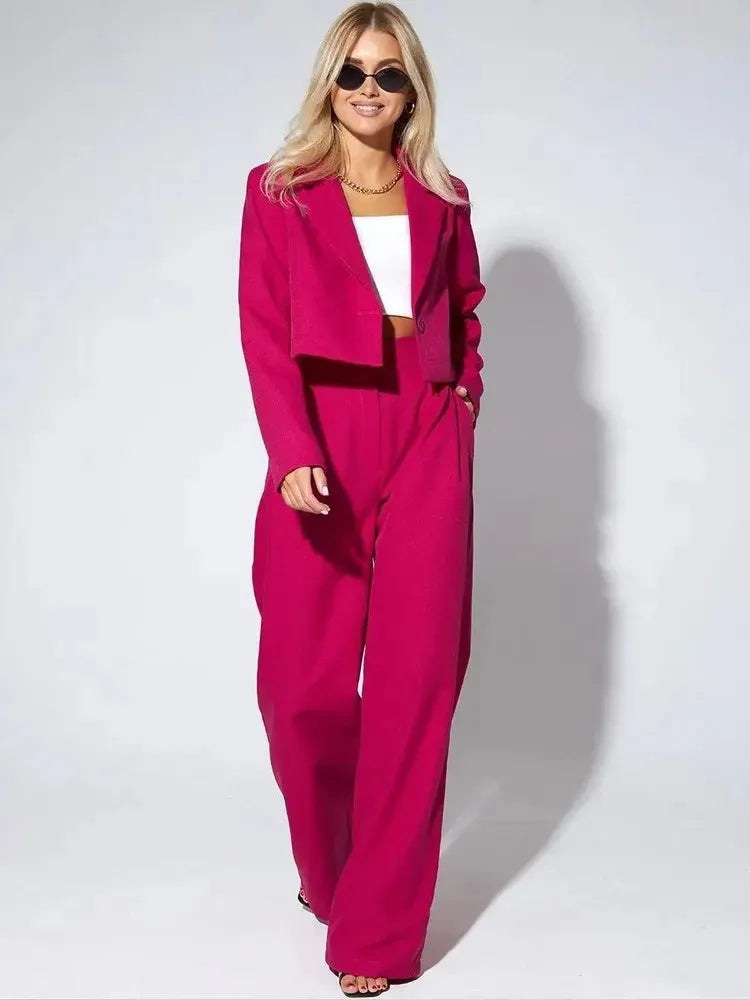 Women's Clothing 2025 Autumn New Fashion Casual Short Small Suit Slim Fit Trousers Women's Suit Костюм Женский Летний