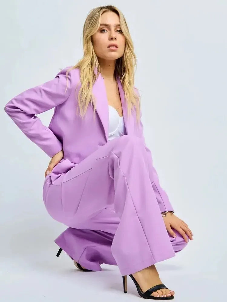 Women's Clothing 2025 Autumn New Fashion Casual Short Small Suit Slim Fit Trousers Women's Suit Костюм Женский Летний