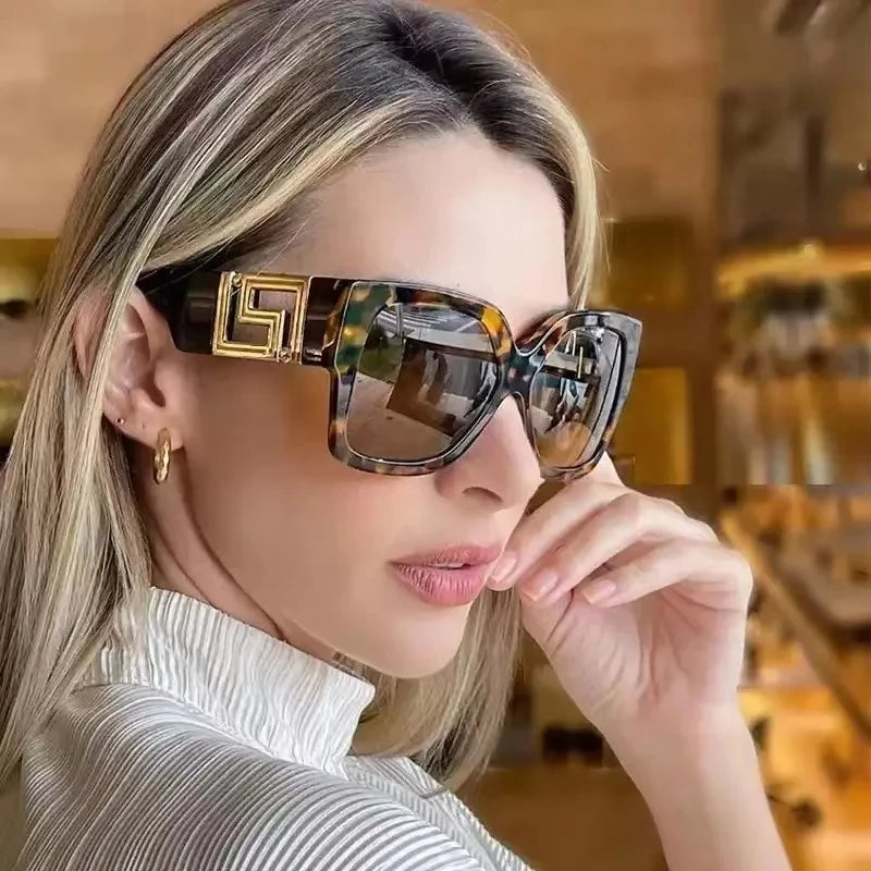 Brand Designer T Sunglasses 2022 New Oversized Square Women Sun Glasses Female Big Frame Colorful Shades for Women Oculos