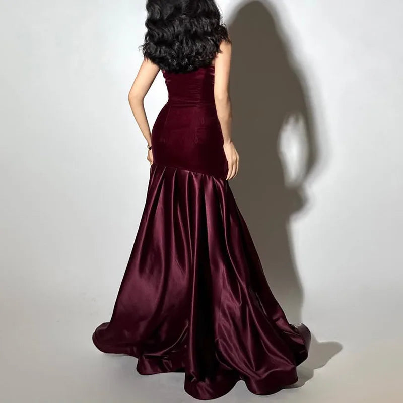 Fashion Patchwork Camisole Dress for Women High Street Trend Irregularly Sleeveless Elegant Long Dresses Female Clothing