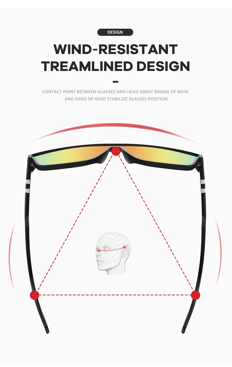 New Designer  Outdoor Sport Sunglasses Men Male Sun Glasses Women Goggles UV400 Fashion Eyewear
