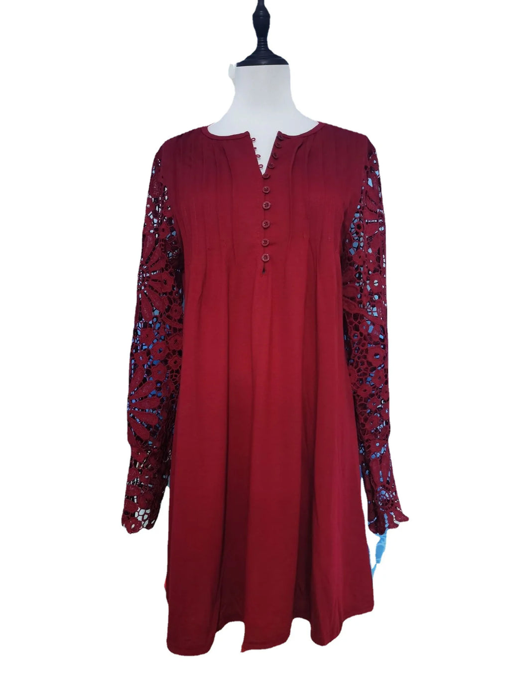 Spring and summer women's clothing new style fashionable temperament casual sexy commuting lace long sleeved dress